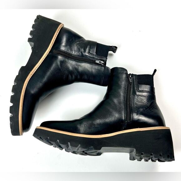 Vaneli  Mariel Black Napa Leather Ankle Boots - Picture 7 of 13